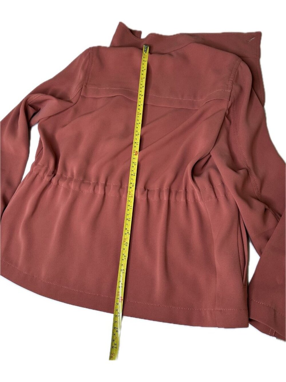 Banana Republic Utility Jacket Women’s XS Rust Orange lightweight cargo zip - Picture 9 of 10
